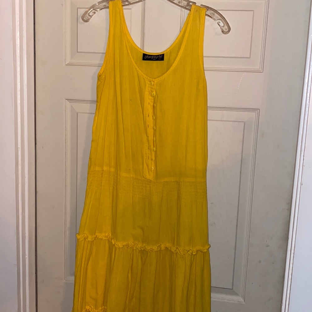 Small Yellow summer sleeveless dress